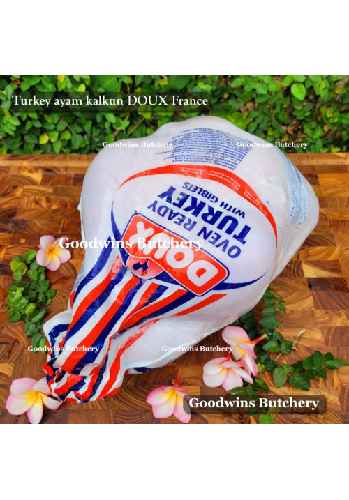 Ayam Kalkun TURKEY DOUX FRANCE oven ready with giblets frozen +/-5.5kg/pc (price/kg)